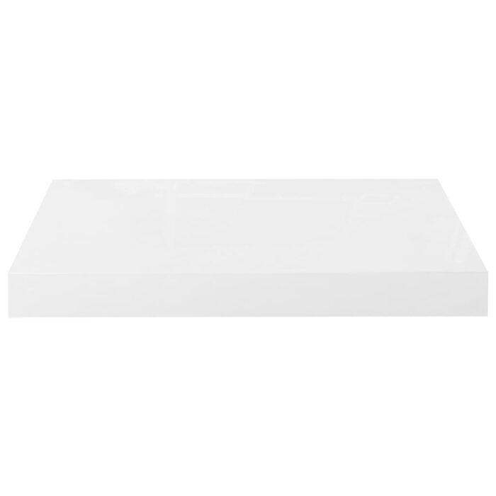 Étagère murale flottante 2 pcs Blanc brillant 40x23x3,8 cm MDF – Image 3