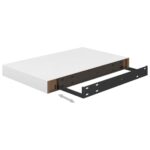 Étagère murale flottante 2 pcs Blanc brillant 40x23x3,8 cm MDF – Image 6