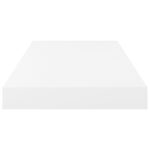 Étagère murale flottante 2 pcs Blanc brillant 50x23x3,8 cm MDF – Image 4