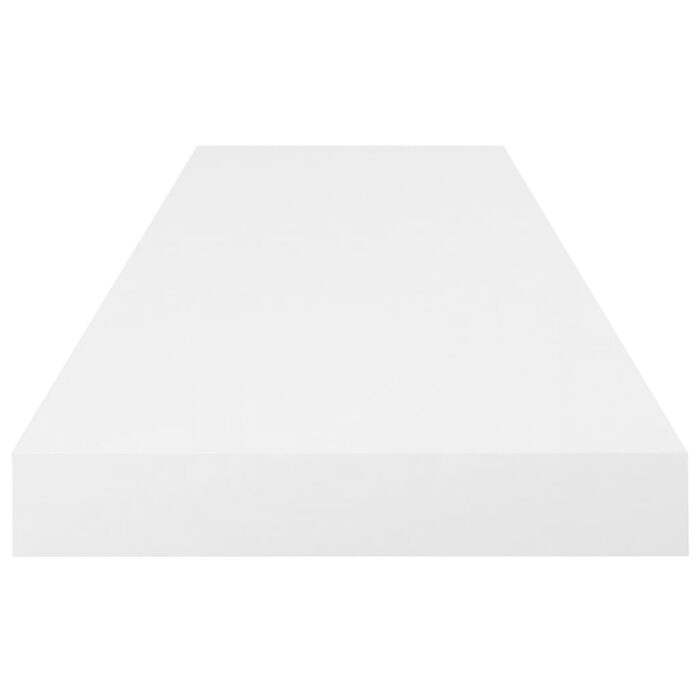 Étagère murale flottante Blanc brillant 80x23,5x3,8 cm MDF – Image 3