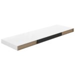 Étagère murale flottante Blanc brillant 80x23,5x3,8 cm MDF – Image 4