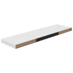 Étagère murale flottante Blanc brillant 90x23,5x3,8 cm MDF – Image 4