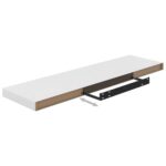 Étagère murale flottante Blanc brillant 90x23,5x3,8 cm MDF – Image 5