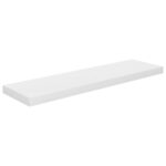 Étagère murale flottante 4 pcs Blanc brillant 90x23,5x3,8cm MDF – Image 2