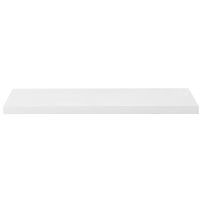 Étagère murale flottante 4 pcs Blanc brillant 90x23,5x3,8cm MDF – Image 3