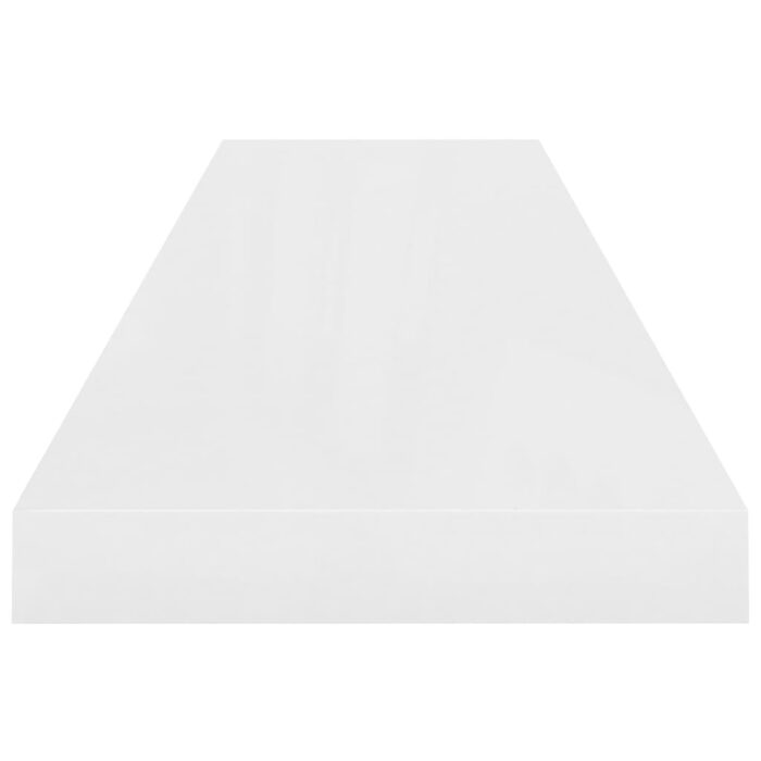 Étagère murale flottante 4 pcs Blanc brillant 90x23,5x3,8cm MDF – Image 4