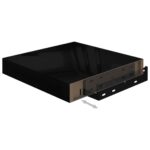 Étagère murale flottante 2 pcs Noir brillant 23x23,5x3,8 cm MDF – Image 6