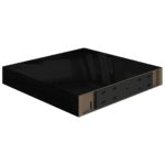 Étagère murale flottante 4 pcs Noir brillant 23x23,5x3,8 cm MDF – Image 5