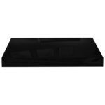 Étagère murale flottante 4 pcs Noir brillant 40x23x3,8 cm MDF – Image 3