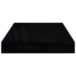 Étagère murale flottante 4 pcs Noir brillant 40x23x3,8 cm MDF – Image 4