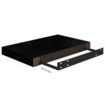 Étagère murale flottante 4 pcs Noir brillant 40x23x3,8 cm MDF – Image 6