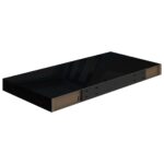 Étagère murale flottante 2 pcs Noir brillant 50x23x3,8 cm MDF – Image 5