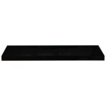 Étagère murale flottante 4 pcs Noir brillant 80x23,5x3,8 cm MDF – Image 3