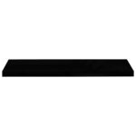 Étagère murale flottante 4 pcs Noir brillant 90x23,5x3,8 cm MDF – Image 3