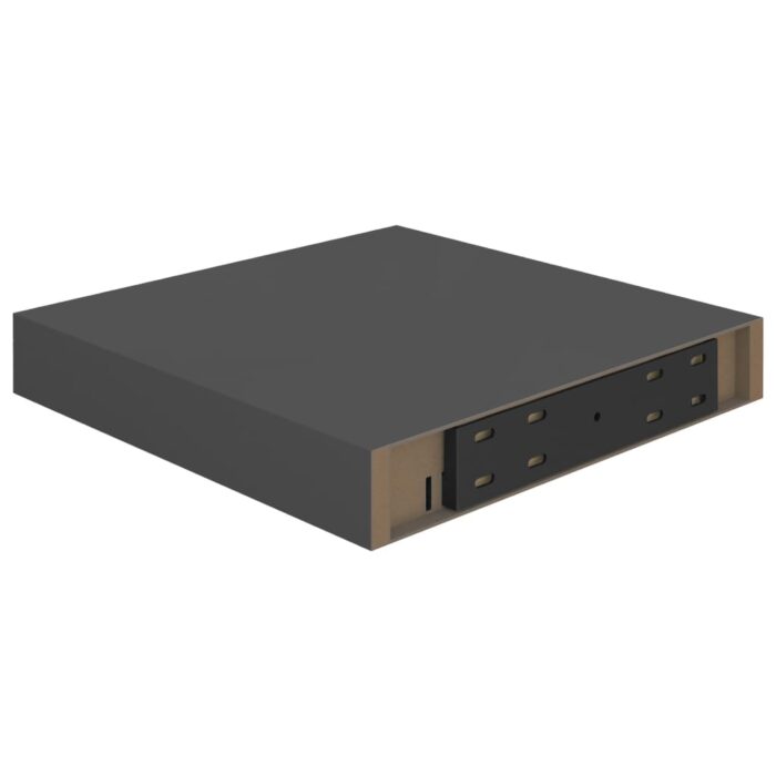 Étagère murale flottante Gris brillant 23x23,5x3,8 cm MDF – Image 4