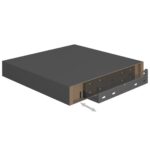 Étagère murale flottante Gris brillant 23x23,5x3,8 cm MDF – Image 5