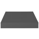 Étagère murale flottante 4 pcs Gris brillant 23x23,5x3,8 cm MDF – Image 3