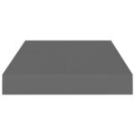 Étagère murale flottante Gris brillant 40x23x3,8 cm MDF – Image 3