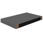Étagère murale flottante Gris brillant 40x23x3,8 cm MDF – Image 4