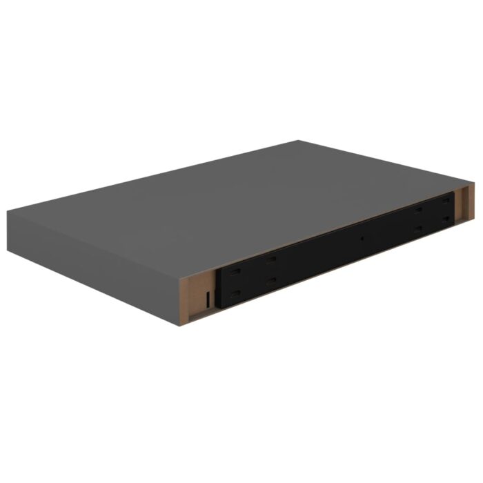 Étagère murale flottante Gris brillant 40x23x3,8 cm MDF – Image 4