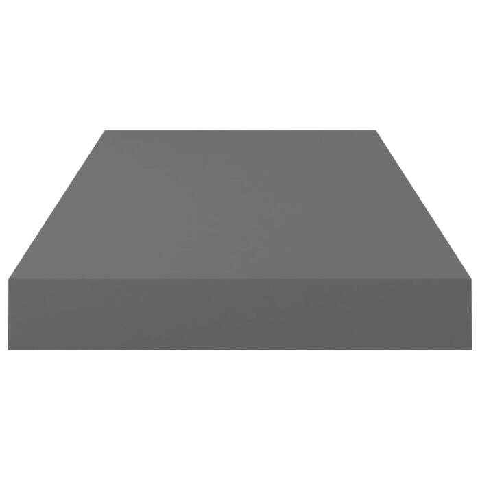 Étagère murale flottante Gris brillant 50x23x3,8 cm MDF – Image 3