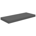Étagère murale flottante 4 pcs Gris brillant 60x23,5x3,8 cm MDF – Image 2