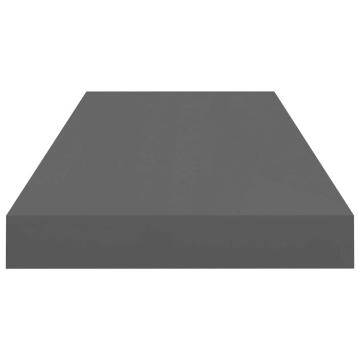 Étagère murale flottante 4 pcs Gris brillant 60x23,5x3,8 cm MDF – Image 4