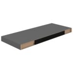 Étagère murale flottante 4 pcs Gris brillant 60x23,5x3,8 cm MDF – Image 5