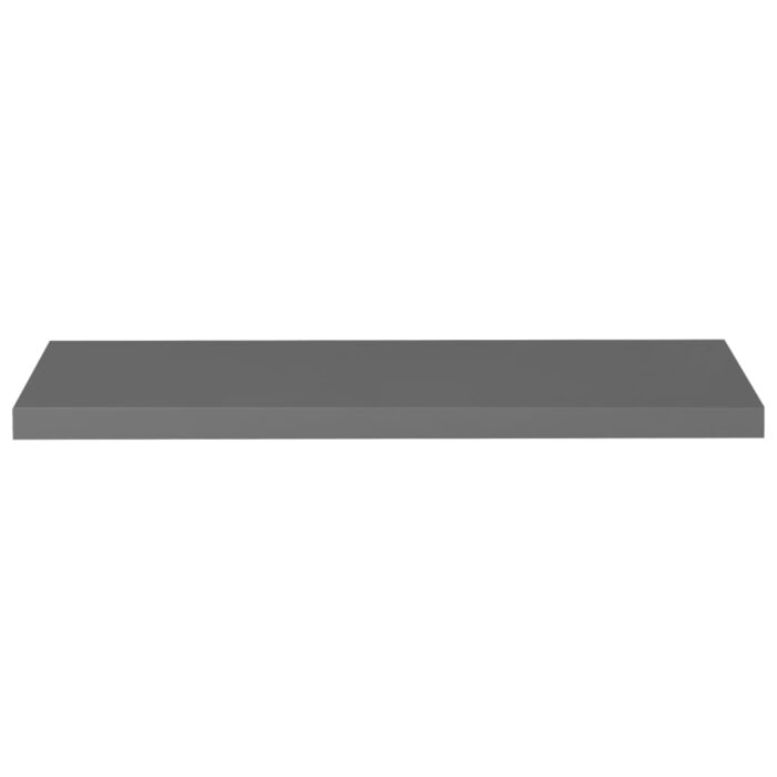 Étagère murale flottante 4 pcs Gris brillant 90x23,5x3,8 cm MDF – Image 3
