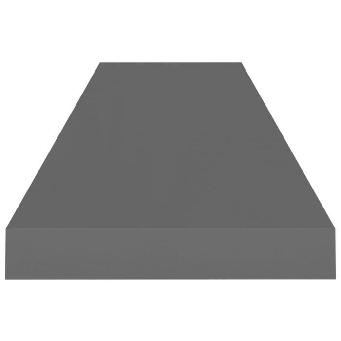 Étagère murale flottante 4 pcs Gris brillant 90x23,5x3,8 cm MDF – Image 4