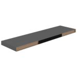 Étagère murale flottante 4 pcs Gris brillant 90x23,5x3,8 cm MDF – Image 5