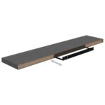 Étagères murales flottantes 2 pcs gris brillant 120x23,5x3,8 cm – Image 6