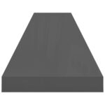 Étagères murales flottantes 4 pcs gris brillant 120x23,5x3,8 cm – Image 4