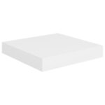 Étagères murales flottantes 2 pcs blanc 23x23,5x3,8 cm MDF – Image 2
