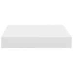 Étagères murales flottantes 2 pcs blanc 23x23,5x3,8 cm MDF – Image 4
