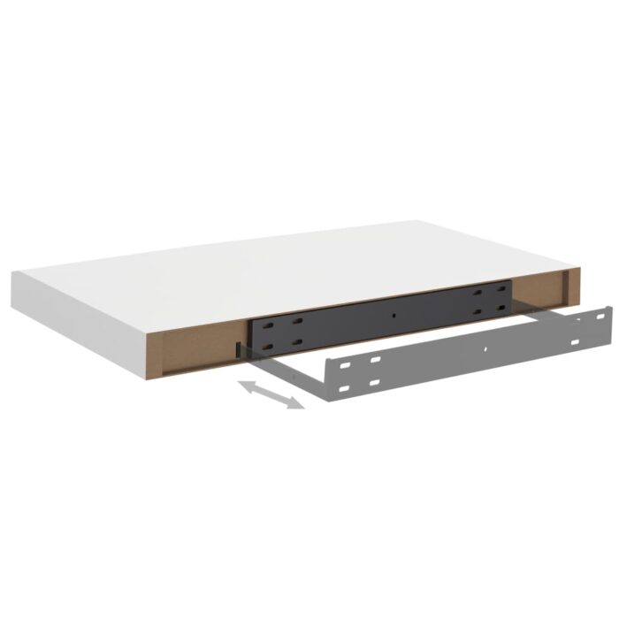Étagères murales flottantes 2 pcs blanc 50x23x3,8 cm MDF – Image 5