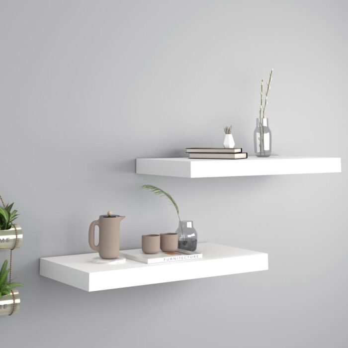 VXL8720286074404_m_en_hd_1.jpg Étagères murales flottantes 2 pcs blanc 50x23x3,8 cm MDF – Image 1