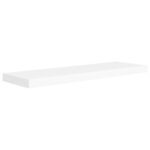 Étagères murales flottantes 2 pcs blanc 80x23,5x3,8 cm MDF – Image 2