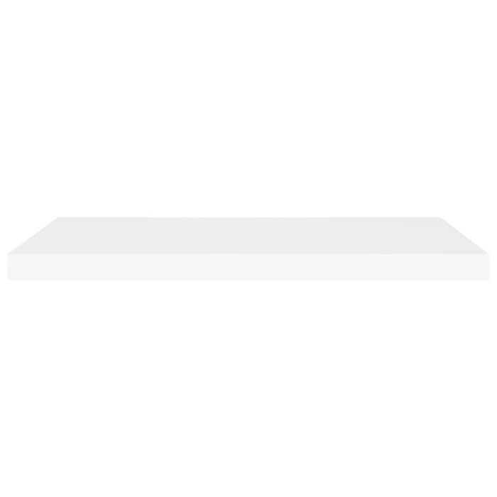 Étagères murales flottantes 2 pcs blanc 80x23,5x3,8 cm MDF – Image 3