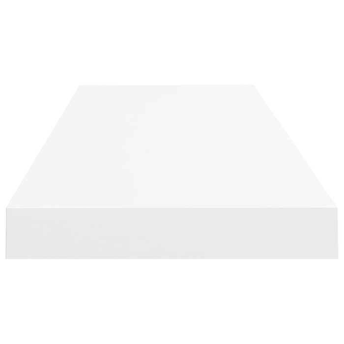 Étagères murales flottantes 2 pcs blanc 80x23,5x3,8 cm MDF – Image 4