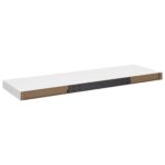 Étagères murales flottantes 2 pcs blanc 80x23,5x3,8 cm MDF – Image 5