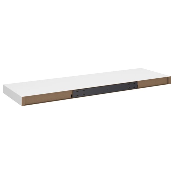Étagères murales flottantes 2 pcs blanc 80x23,5x3,8 cm MDF – Image 5
