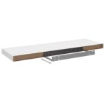 Étagères murales flottantes 2 pcs blanc 80x23,5x3,8 cm MDF – Image 6