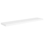 Étagères murales flottantes 2 pcs blanc 120x23,5x3,8 cm MDF – Image 2