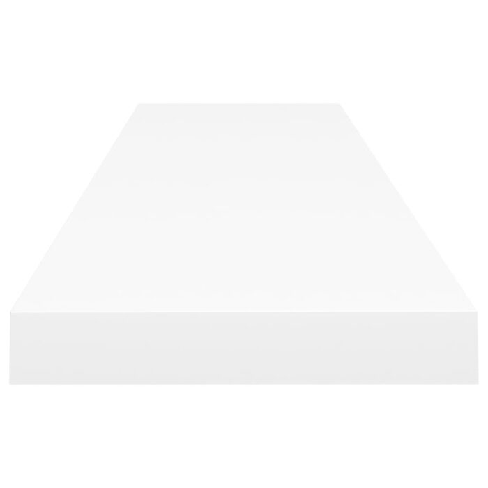 Étagères murales flottantes 2 pcs blanc 120x23,5x3,8 cm MDF – Image 4