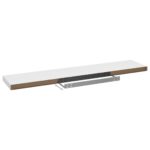 Étagères murales flottantes 2 pcs blanc 120x23,5x3,8 cm MDF – Image 5