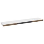 Étagères murales flottantes 2 pcs blanc 120x23,5x3,8 cm MDF – Image 6