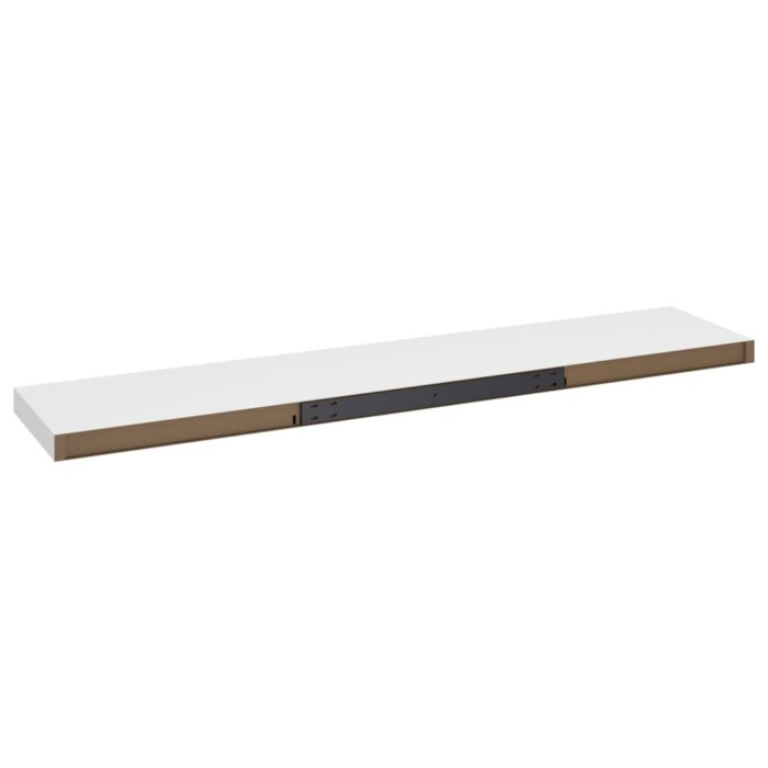 Étagères murales flottantes 2 pcs blanc 120x23,5x3,8 cm MDF – Image 6