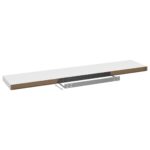 Étagères murales flottantes 4 pcs blanc 120x23,5x3,8 cm MDF – Image 5
