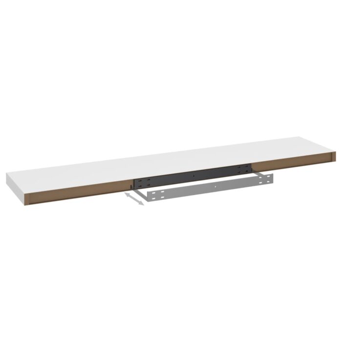 Étagères murales flottantes 4 pcs blanc 120x23,5x3,8 cm MDF – Image 5